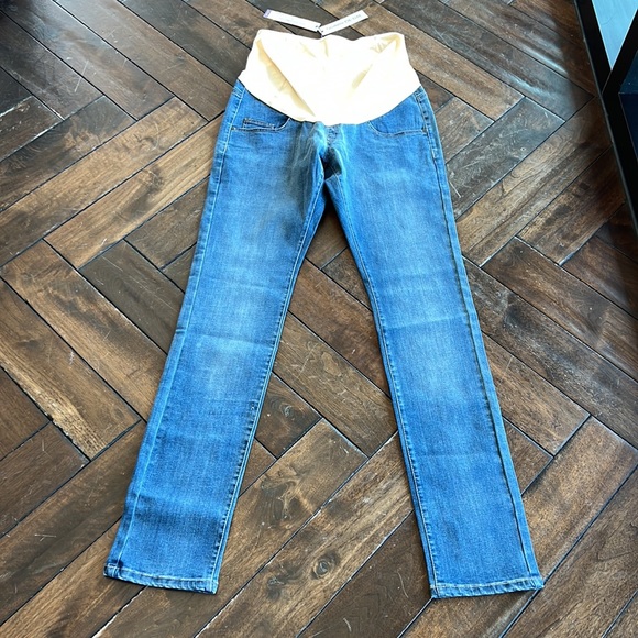 Kimi + Kai medium indigo size 27/33 straight leg maternity jeans - Picture 12 of 16